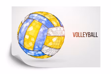 Fototapet - Volleyball in a modern edition