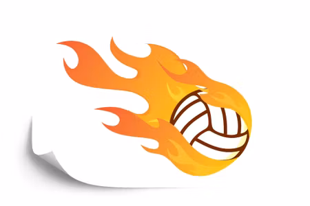 Fototapet - Burning volleyball