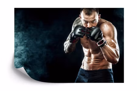 Fototapet - Focused boxer