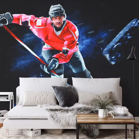 Fototapet - Training hockey player