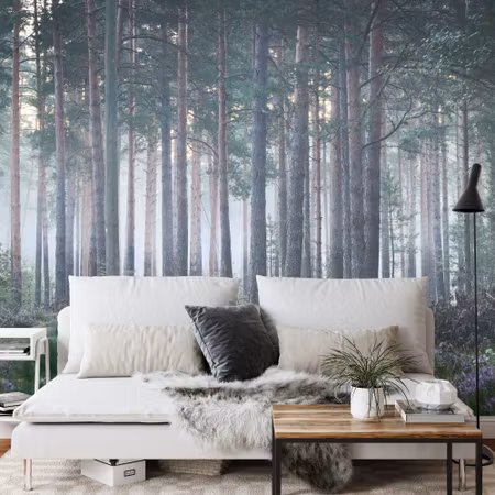 Fototapet - Forest in fog