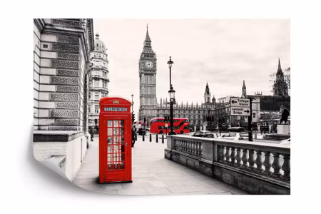 Fototapet - London black and white