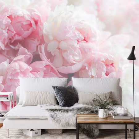 Fototapet - Flowering peonies