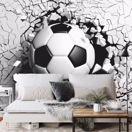 Fototapet - Football effect 3D