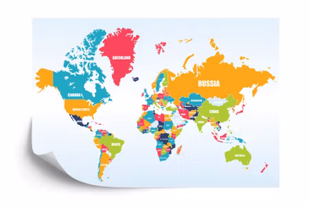 Fototapet - World map
