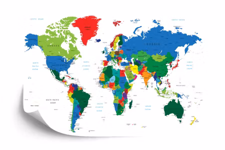 Fototapet - World map