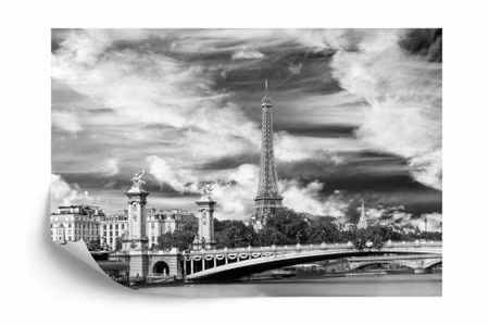 Fototapet - Paris black and white