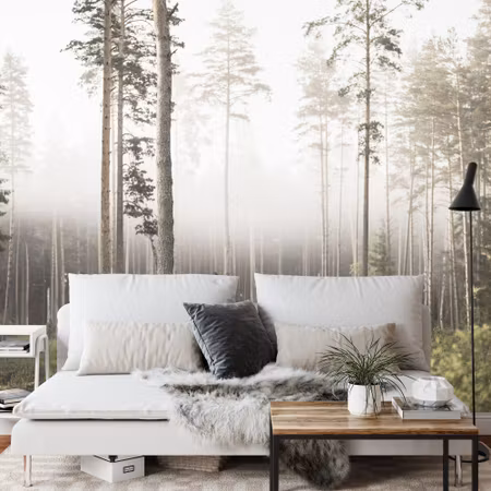 Fototapet - Forest in fog