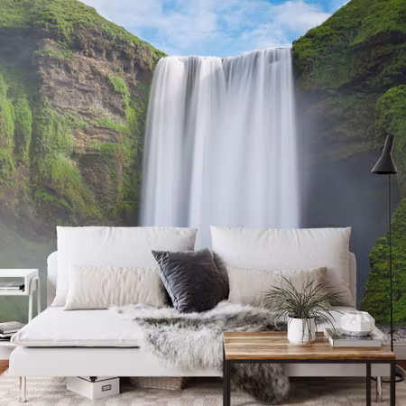 Fototapet - Skgafoss waterfall