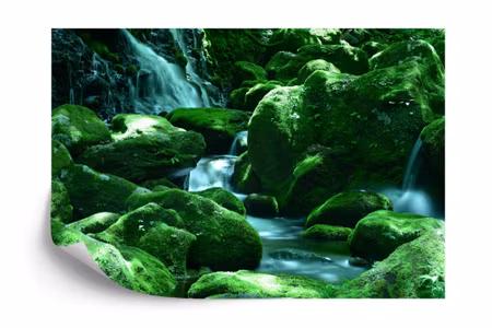 Fototapet - Waterfall rocks