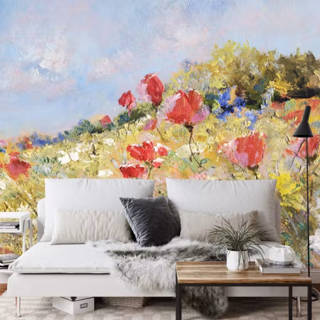 Fototapet - Painted poppies