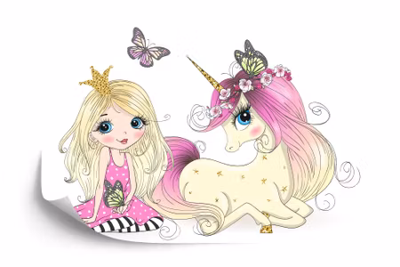 Fototapet - Fairy tales and unicorns