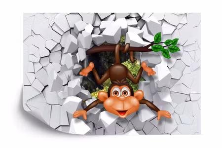 Fototapet - Happy monkey