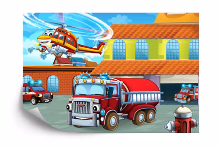 Fototapet - Fairytale fire brigade