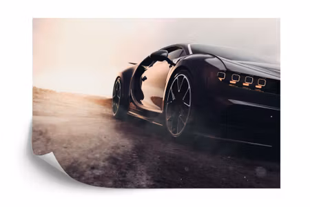 Fototapet - Sport car in the desert