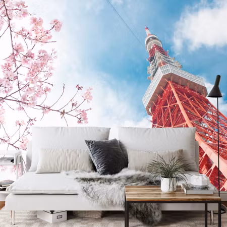 Fototapet - Tokyo tower in the sky