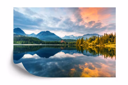 Fototapet - Trbské mountainlake in the high tatras