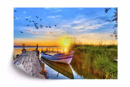 Fototapet - Boat at the pier
