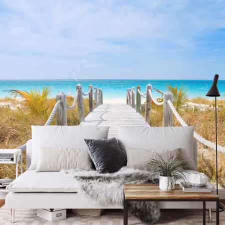 Fototapet - Path on a caribbean beach
