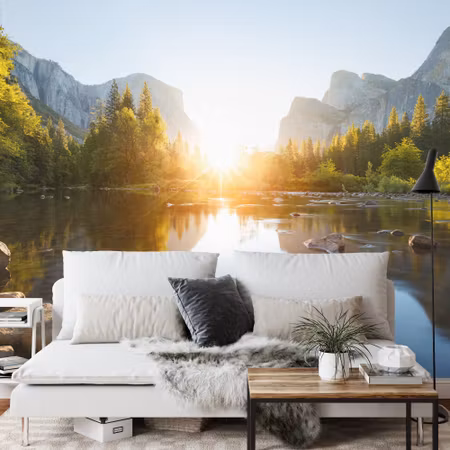 Fototapet - Crisp mountain morning