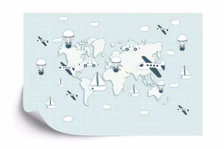 Fototapet - World map travel iq1272