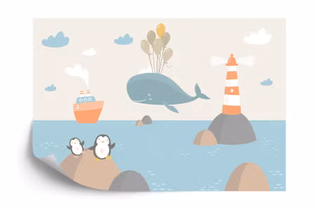 Fototapet - Whale ahoy iq1287