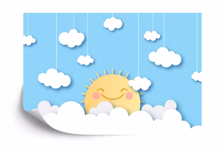 Fototapet - Happy sun papercut series iq1289