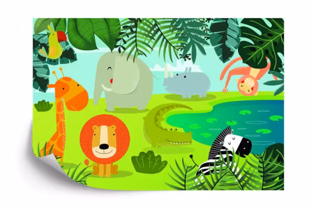 Fototapet - Jungle friends iq1312