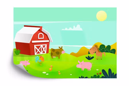 Fototapet - Farmyard friends iq1314