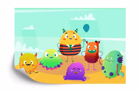 Fototapet - Monster mayhem i iq1330