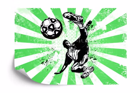 Fototapet - Football stars strike iq1337