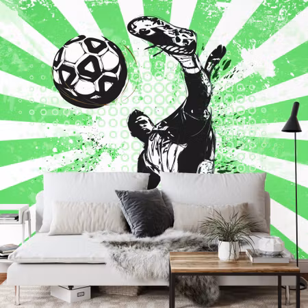 Fototapet - Football stars strike iq1337