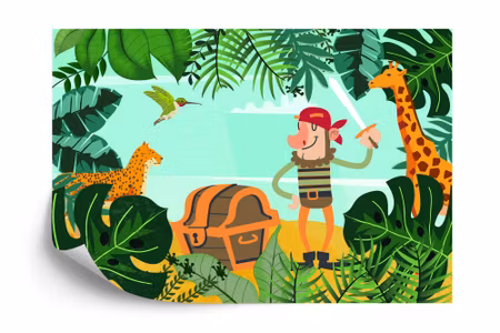 Fototapet - Captain buckle treasure hunt iq1342