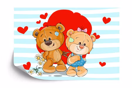Fototapet - The big heart bears bradley &ampamp