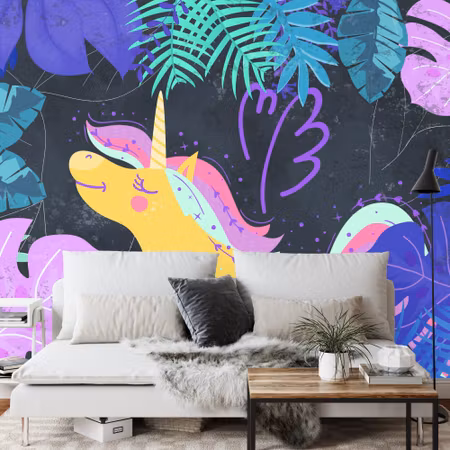 Fototapet - Ula la unicornio night forest iq1362