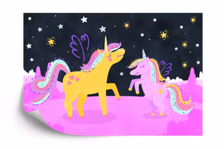 Fototapet - Ula la unicornio &ampamp lola under