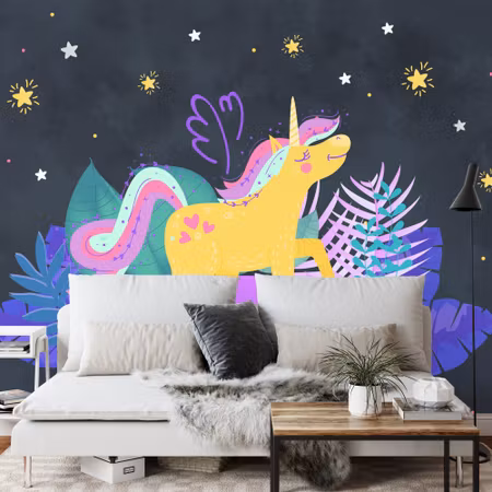 Fototapet - Ula la unicornio night stars iq1365