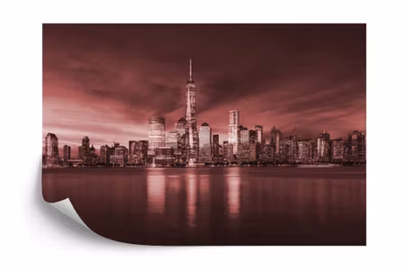 Fototapet - New York city sunrise in red iq1200d