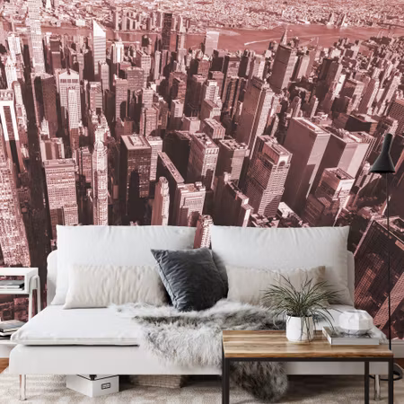 Fototapet - Skyscraper forest in red iq1203f