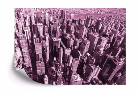 Fototapet - Skyscraper forest in pink iq1203h