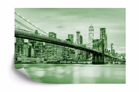 Fototapet - Brooklyn bridge nyc in green iq1204e
