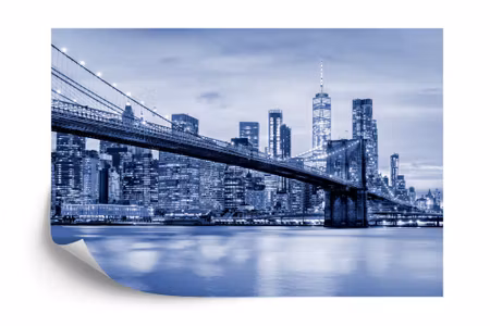 Fototapet - Brooklyn bridge nyc in blue iq1204g