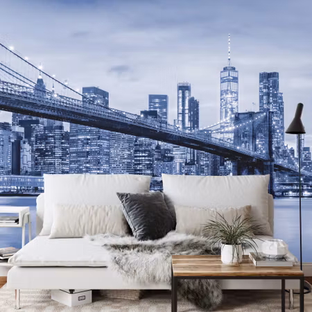 Fototapet - Brooklyn bridge nyc in blue iq1204g
