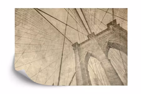 Fototapet - Brooklyn bridge grunge sepia iq1207b