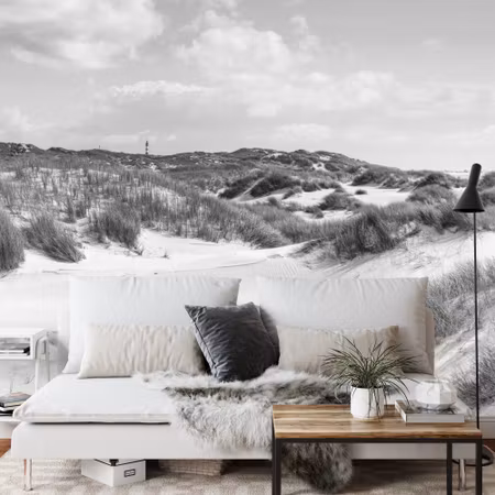 Fototapet - Dune paradise in black &ampamp white