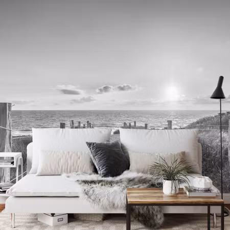 Fototapet - Summer sunset black &ampamp white