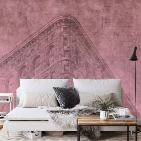 Fototapet - New York city grunge ii pink iq1206d
