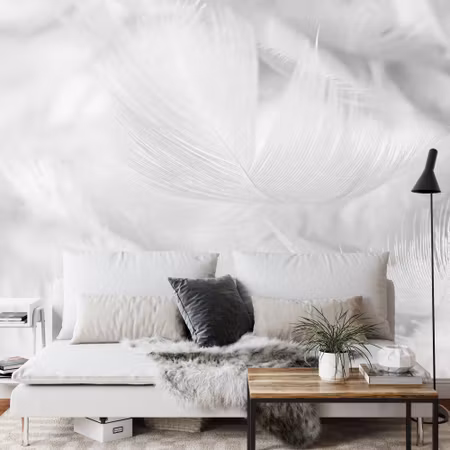 Fototapet - Feathers in black &ampamp white