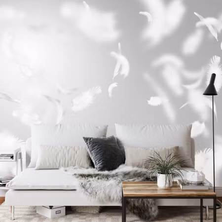 Fototapet - Floating in black &ampamp white