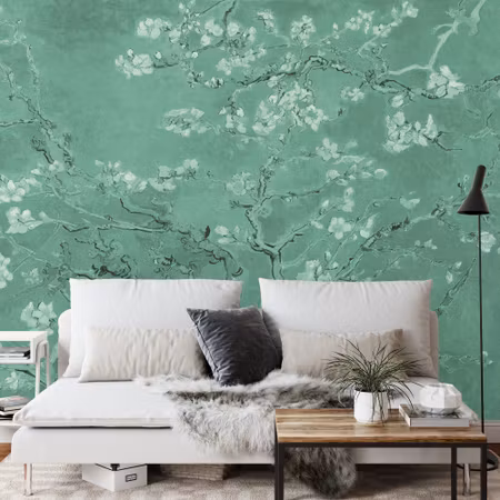 Fototapet - Van gogh blossoms in green iq1261c